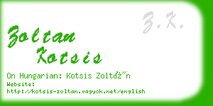 zoltan kotsis business card